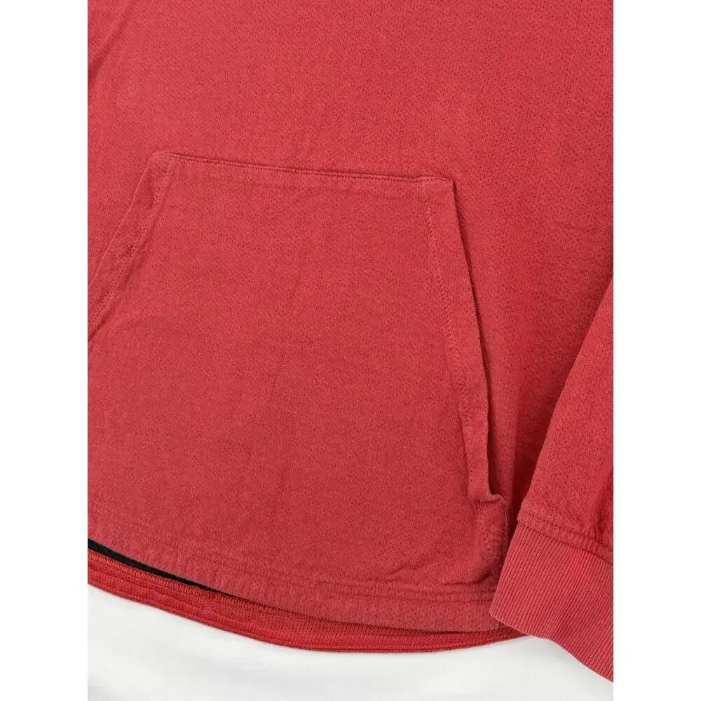 Adidas Red Washed Hoodie Pullover XL Athletic‎ Casual Cotton Blend